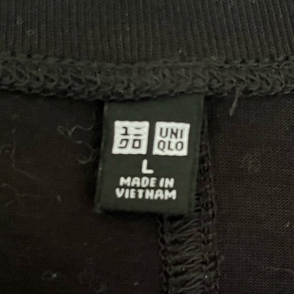 Uniqlo Women's Black Cap Sleeve Scoop Neck Swing Party Dress SZ L ✨Like New✨ - Picture 5 of 7